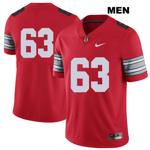 Ohio State Buckeyes Men's Kevin Woidke #63 Red Authentic Nike 2018 Spring Game No Name College NCAA Stitched Football Jersey VU19M81AM